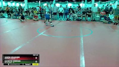 84 lbs Round 2 (6 Team) - Jaxon Kraemer, Vougar`s Honors vs Kamdyn Weiman, PA Alliance