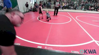 52-55 lbs Semifinal - Madden Wellman, Poteau Youth Wrestling Academy vs Lincoln Sanders, Sallisaw Takedown Club