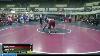 220 lbs Quarterfinals (8 Team) - Sean Jordan, Anoka vs Chapel Love, Klein