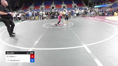 126 lbs Cons 16 #2 - Bodie Abbey, MI vs Ty Henderson, IN