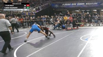 165 2A Champ. Round 1 - Tyler Kelly, Deerfield Beach Hs vs Drew Holmquist, Clay