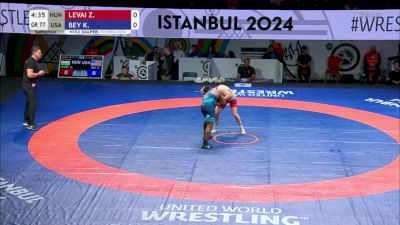 77 kg Olympic Qualification Match: Kamal Bey, USA vs Zoltan Levai, Hungary