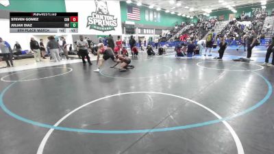 144 lbs 5th Place Match - Steven Gomez, Corona Senior vs Julian Diaz, Patriot