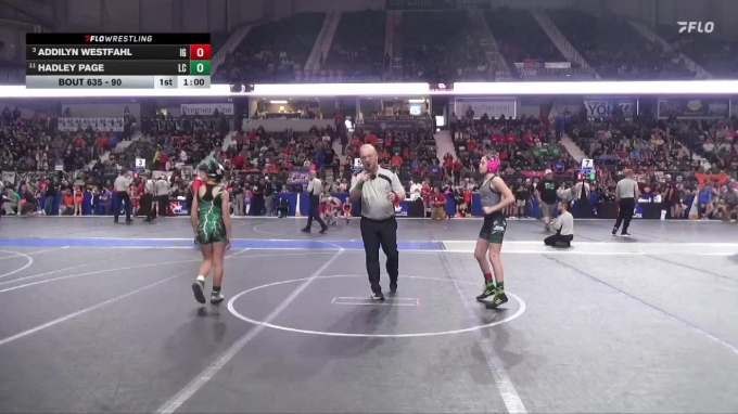 90 lbs Quarterfinal - Addilyn Westfahl, Iron Grapplers vs Hadley Page ...