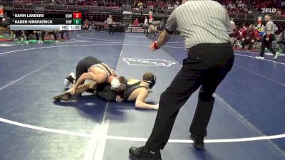 2A-138 lbs Quarterfinal - Gavin Landers, Denver vs Kaden Kirkpatrick, Eddyville-Blakesburg-Fremont