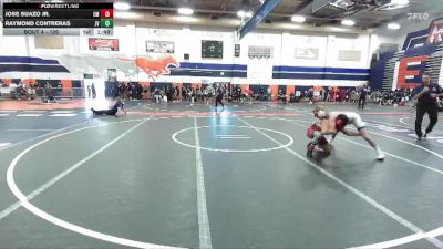 126 lbs Champ. Round 1 - Raymond Contreras, Jurupa Valley vs Jose Suazo Jr., El Modena