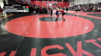 215 lbs Champ. Round 1 - Tom O`Brien, Chicago (MARIST) vs Harrison Kinney, Rockton (HONONEGAH)