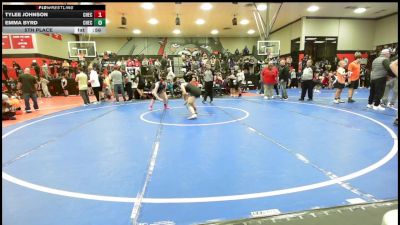 145 lbs 5th Place - Tylee Johnson, Checotah vs Emma Byrd, Checotah