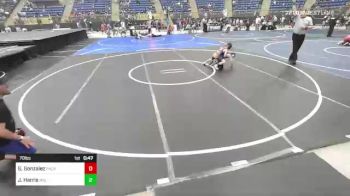 70 lbs Quarterfinal - Sonny Gonzalez, PackEmOut vs Jaxsen Harris, Mid Valley Wolves Wr Ac