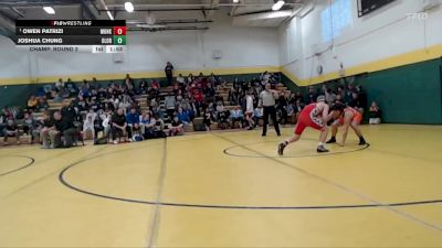 144 lbs Champ. Round 2 - Owen Patrizi, Mohawk vs Joshua Chung, Olentangy Orange