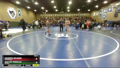 150 lbs Champ. Round 3 - Jackson Golding, Bakersfield vs Boston Monclus, Lompoc