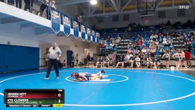 106 lbs Semis & 1st Wb (8 Team) - Kye Clowers, North Pontotoc High School vs Jensen Hitt, Lewisburg