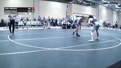 132 lbs Consi Of 4 - Carl Andrade, Iron Forge WC vs Breidyn Ralls, Aces Wr Ac