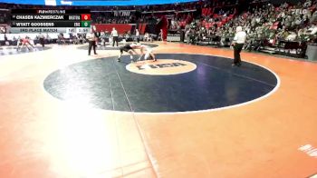 1A 157 lbs 3rd Place Match - Chasen Kazmierczak, West Chicago (Wheaton Academy) vs Wyatt Goossens, Erie