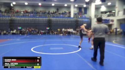 165 lbs Cons. Round 4 - Kaden Bish, MOHAWK vs Paul Archer, BOWLING GREEN