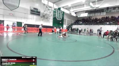 144 lbs Champ. Round 1 - Charles Ross, Long Beach Poly vs Brent Cannon, Serrano