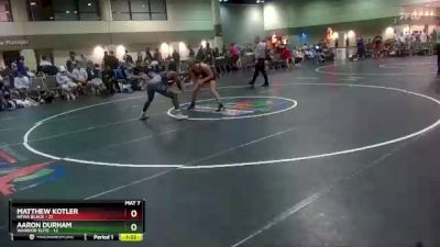 152 lbs Round 3 (16 Team) - Matthew Kotler, NFWA Black vs Aaron Durham, Warrior Elite