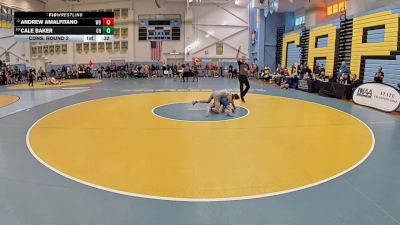 126 lbs Cons. Round 2 - Cale Baker, Cape Henlopen H S vs Andrew Amalfitano, Woodbridge H S