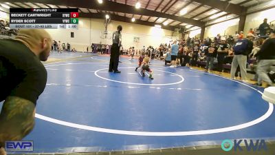 37-40 lbs Rr Rnd 1 - Beckett Cartwright, Kiefer Youth Wrestling Club vs Ryder Scott, Verdigris Youth Wrestling