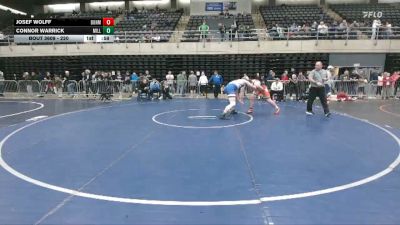 220 lbs 3rd Place - Josef Wolff, Dunmore vs Connor Warrick, Millport