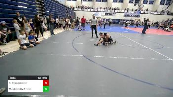 83 lbs Round Of 16 - Santiago Romero, Rogers Iron Wrestling vs MATEO MENDOZA, Fayetteville Youth Wrestling Club