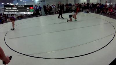 148 lbs 7th Place Match - Taylor Ahlman, Battle Creek vs Jaycee Vogel, Ansley Litchfield Ladies