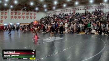 157 lbs Quarterfinal - Zack Aquila, Brecksville-Broadview Hts. vs Mavrik Gregory, Mount Vernon