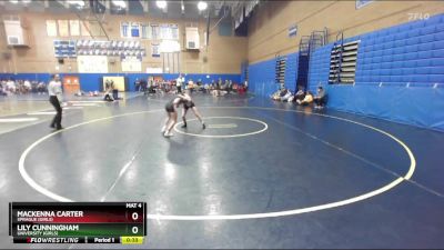 100lbs Cons. Round 4 - Lily Cunningham, University (Girls) vs MacKenna Carter, Sprague (Girls)