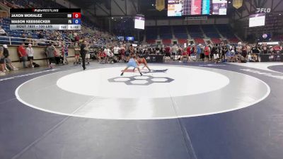 100 lbs Cons. Sub-rd Of 16 - Jaxon Moralez, NM vs Mason Keessecker, PA