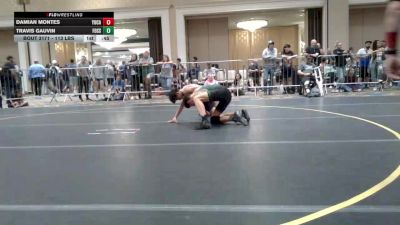 113 lbs Consi Of 16 #1 - Damian Montes, Yucaipa Thunder WC vs Travis Gauvin, Fossil Ridge/Bear Cave