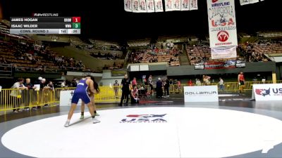 Junior Boys - 190 lbs Cons. Round 3 - James Hogan, Blood Run'th Orange Wrestling Club vs Isaac Wilder, Wright Wrestling Academy