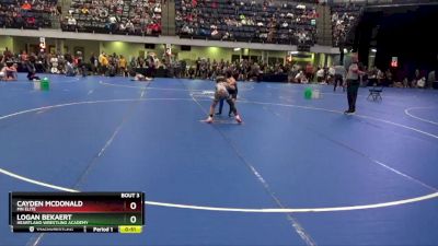 75 lbs Champ. Round 1 - Cayden McDonald, MN Elite vs Logan Bekaert, Heartland Wrestling Academy