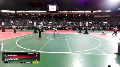 100 lbs Quarterfinal - Elijah Bushy, MIRA vs Knox Fockler, WEWA