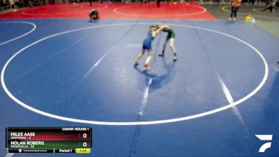 85 lbs Champ. Round 1 - Nolan Roberg, Paynesville vs Miles Aase, Owatonna