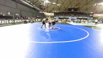 Boys 2A 285 lbs Champ. Round 1 - Kade West, Anacortes vs Kisan Rufes, Clover Park