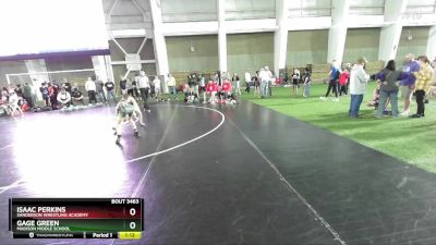 90 lbs Quarterfinal - Gage Green, Madison Middle School vs Isaac Perkins, Sanderson Wrestling Academy