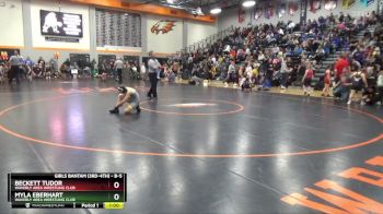 B-5 lbs Round 2 - Myla Eberhart, Waverly Area Wrestling Club vs Beckett Tudor, Waverly Area Wrestling Club