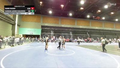215 lbs Cons. Round 2 - Tamin Bader, Olympian vs Carson Leong-Kailihiwa, Kamehameha