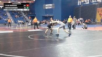 144 lbs Semifinal - Tyler Dekraker, Lake Highland Preparatory School vs Weston Borgers, Blair Academy