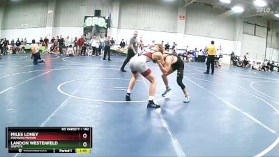 140 lbs Cons. Round 7 - Miles Loney, Michigan Premier vs Landon Westenfeld, Griffith