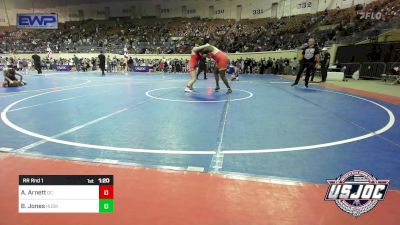 240 lbs Rr Rnd 1 - Avery Arnett, Del City Little League vs Brooklyn Jones, Husky Wrestling Club