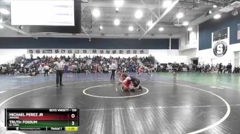 150 lbs Champ. Round 1 - Michael Perez Jr, Oxnard vs Truth Fossum, El Toro