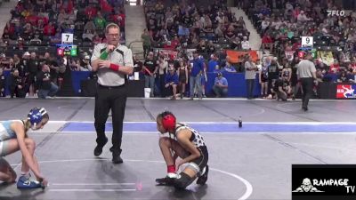 80 lbs Champ. Round 1 - Angelica Ponce, South Central Punisher vs Clara Yeager, Gray County Kids Wrestling Club