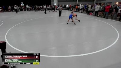 75 lbs Champ. Round 2 - William Connor Craig, Cowboy Wrestling Club vs Brody Peters, Sebolt Wrestling Academy