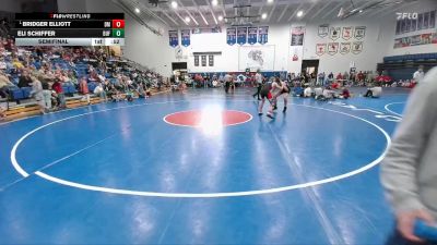 145 lbs Semifinal - Bridger Elliott, Dean Morgan vs Eli Schiffer, Clear Creek Middle School