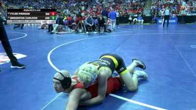 1A-132 lbs Champ. Round 1 - Tyler Pierson, Highland, Riverside vs Breighton Carlson, Lawton-Bronson