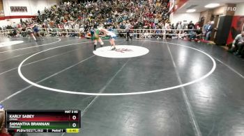 130 lbs 3rd Place Match - Karly Sabey, Lyman vs Samantha Brannan, Pinedale