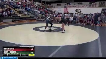 285 lbs Quarterfinals (8 Team) - Ethan Epps, Commerce Hs vs Micah Rogers, Landmark Christian School
