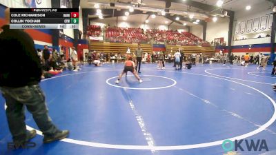 90 lbs Consolation - Cole Richardson, Barnsdall Youth Wrestling vs Collin Yocham, Coweta Tiger Wrestling