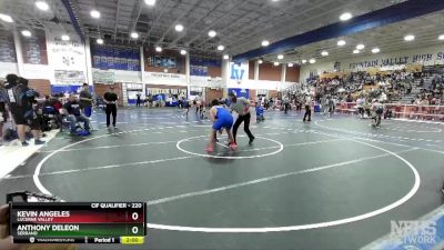 220 lbs Champ. Round 1 - Kevin Angeles, Lucerne Valley vs Anthony DeLeon, Serrano